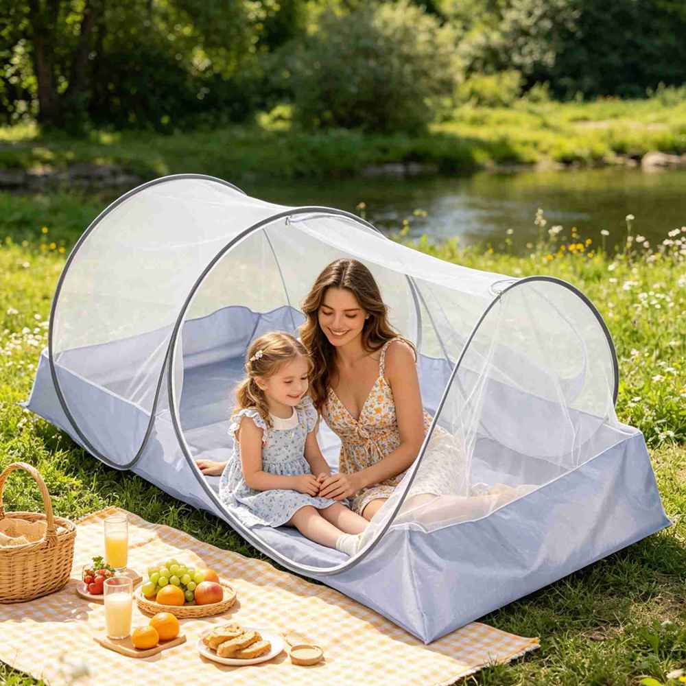 Full-body mosquito net Gray Side-Opening Mosquito Net